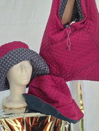 Puff Hat & Shoulder Bag Set