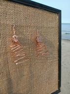 Bronze Pyramid Earrings
