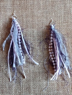 Purple & Pink Tassel Earrings