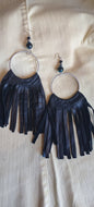 Black leather tassels