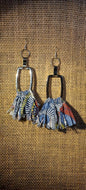 African Blue Rectangle Hoops