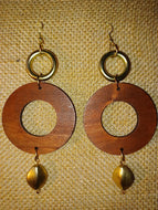 Wooden Ring Earrings